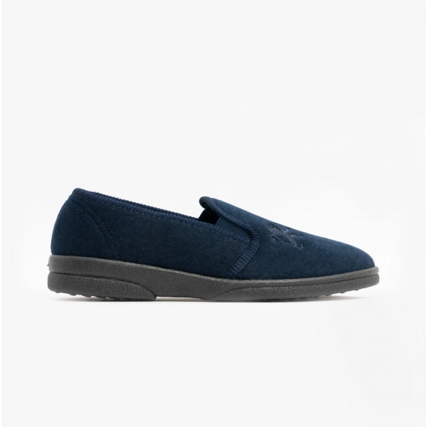 Sleepers FRAZER Mens Full Slippers Navy