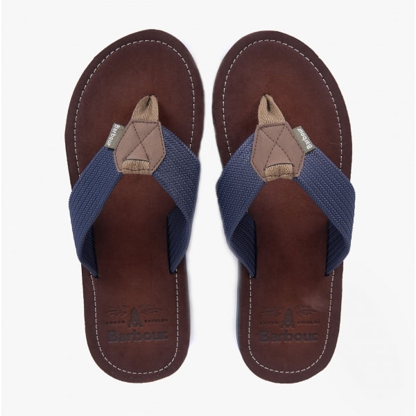 Barbour TOEMAN Mens Flip Flops Navy