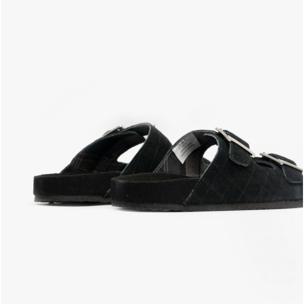 Barbour EDDIE Mens Suede Mule Slippers Black