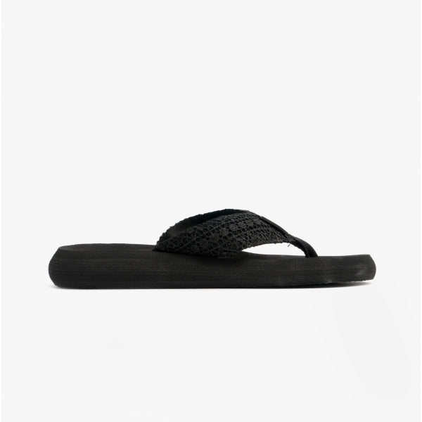 Rocket Dog SPOTLIGHT LIMA CROCHET Womens Flip Flops Black