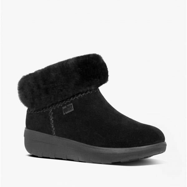 FitFlop MUKLUK SHORTY III Womens Suede Ankle Boots All Black