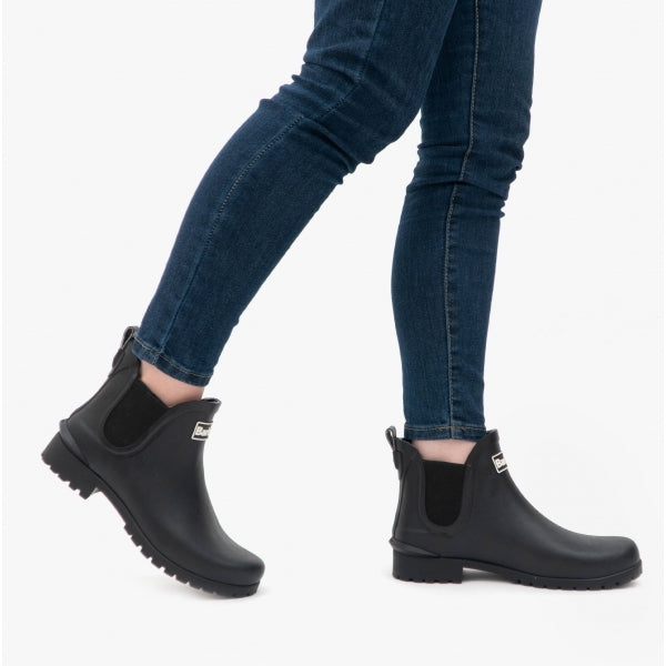 Barbour WILTON Womens Chelsea Wellington Boots Black