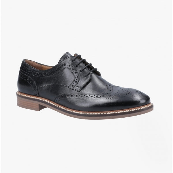 Hush Puppies BRYSON Mens Leather Oxford Shoes Black