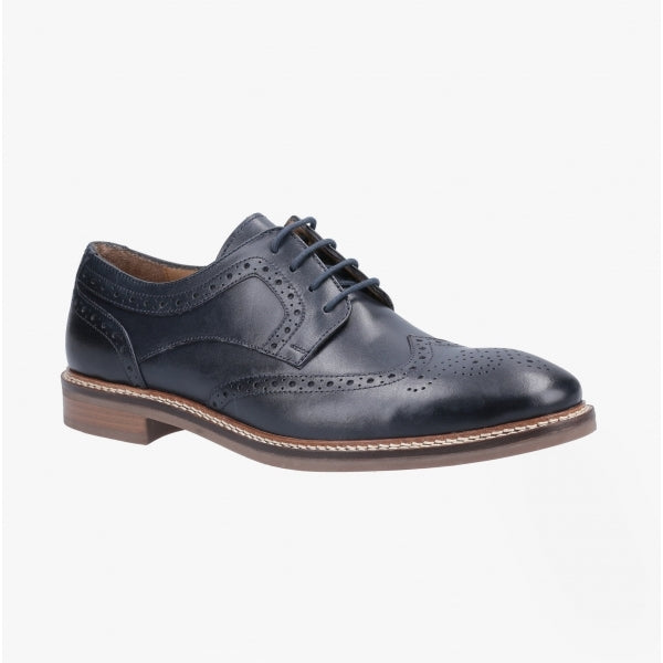 Hush Puppies BRYSON Mens Leather Oxford Shoes Blue