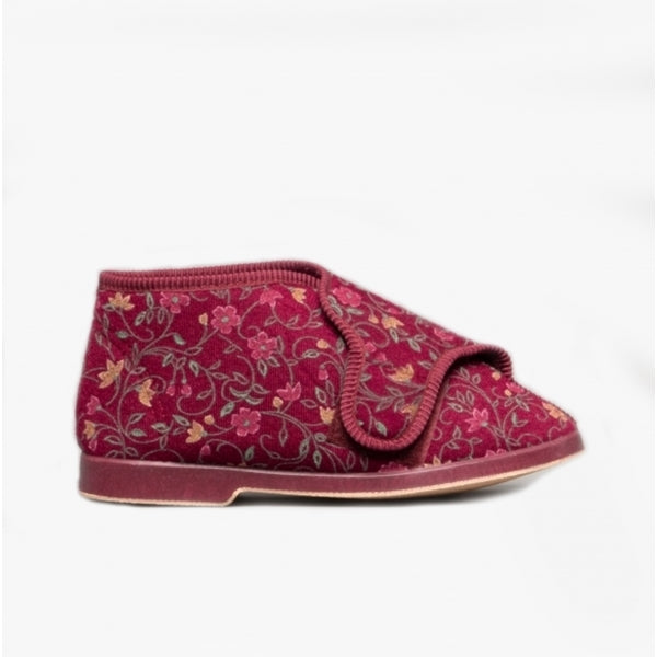 GBS BELLA Womens Extra Wide (E+) Boot Slippers Wine
