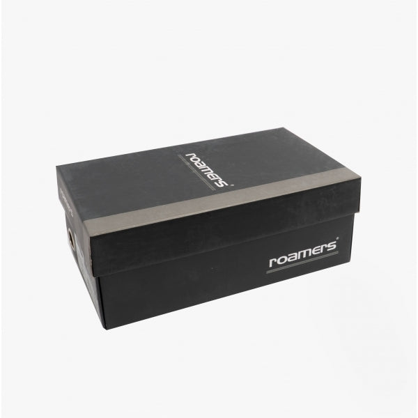 Roamers BECK Mens Leather Wide (E) Fit Touch Fasten Shoes Black