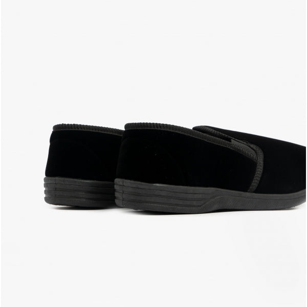 Zedzzz ROSS Mens Full Slippers Black
