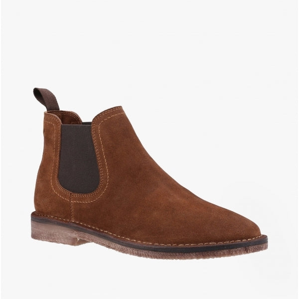 Hush Puppies SHAUN Mens Suede Chelsea Boots Tan