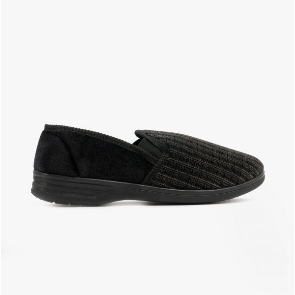 Zedzzz RICHARD Mens Full Slippers Black