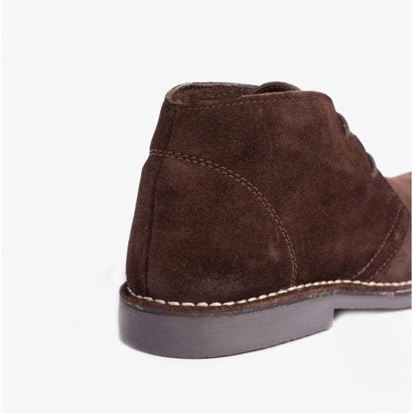 Roamers M420DBS Mens Desert Boots Dark Brown