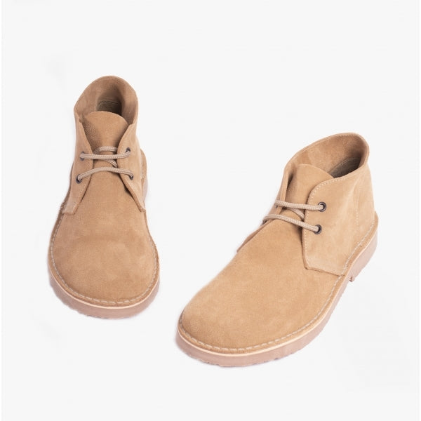 Roamers M400TS Mens Desert Boots Stone