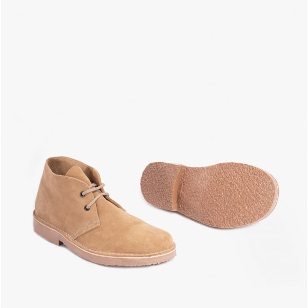 Roamers M400TS Mens Desert Boots Stone