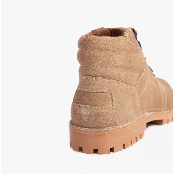 Roamers Mens 5 Eyelet D Ring Desert Boots Taupe