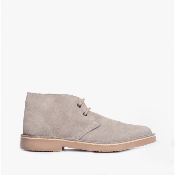 Roamers Unisex Suede Desert Boots Camel Grey