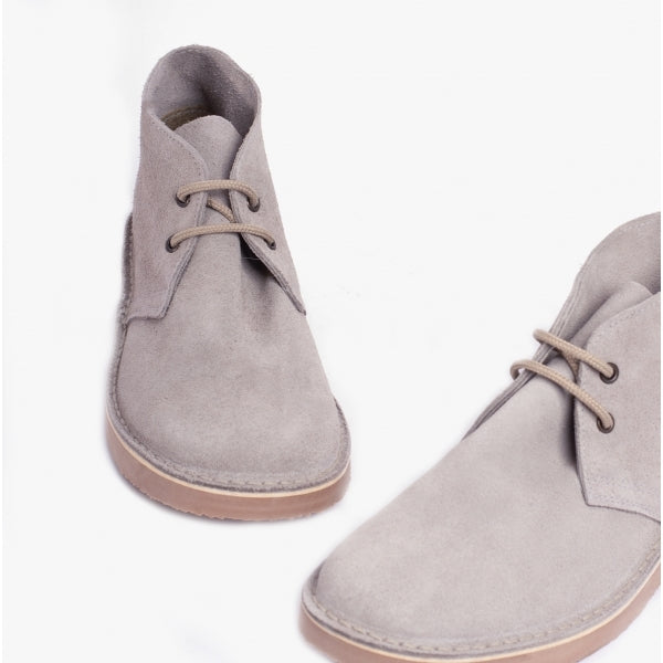 Roamers Unisex Suede Desert Boots Camel Grey