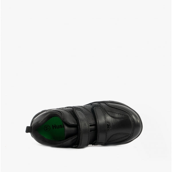 Hush Puppies LEVI INFANT Boys Leather School Shoes Black