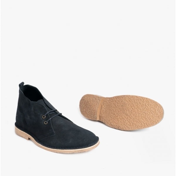 Roamers M467CS Unisex Desert Boots Navy Blue