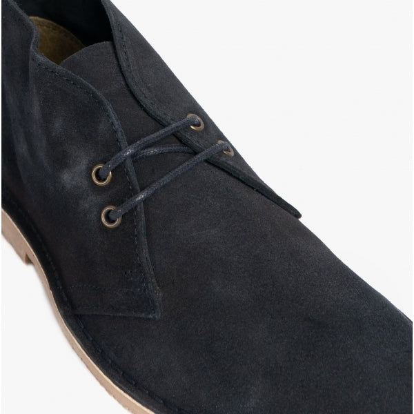 Roamers M467CS Unisex Desert Boots Navy Blue