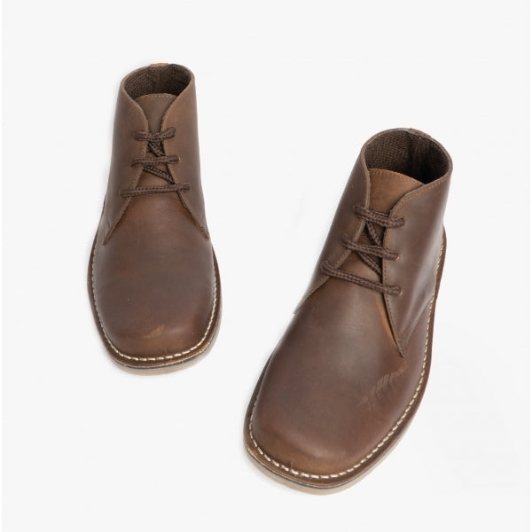 Roamers LEONARD Mens Desert Boots Brown