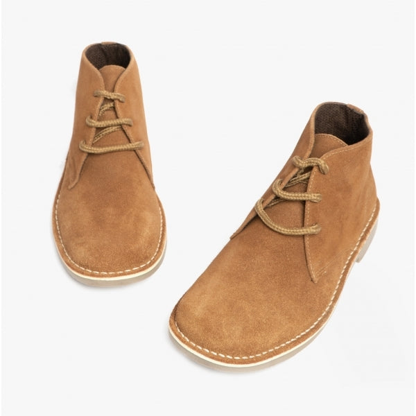 Roamers LEONARD Mens Desert Boots Sand