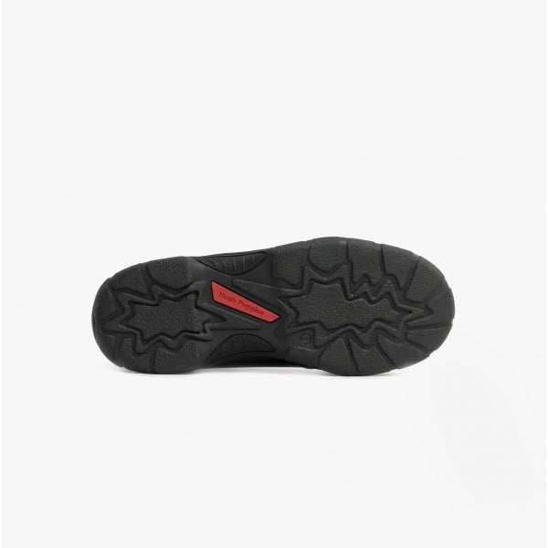 Hush Puppies ALVIN SNR Boys Leather Trainers Black