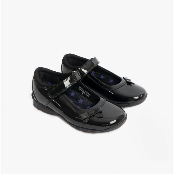 Hush Puppies CARRIE Girls Mary Jane School Shoes Black Patent