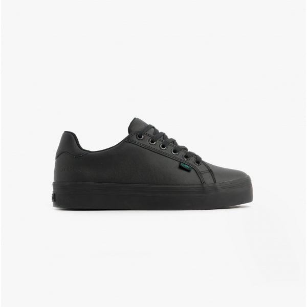 Kickers TOVNI STACK Teen Girls Leather Trainers Black