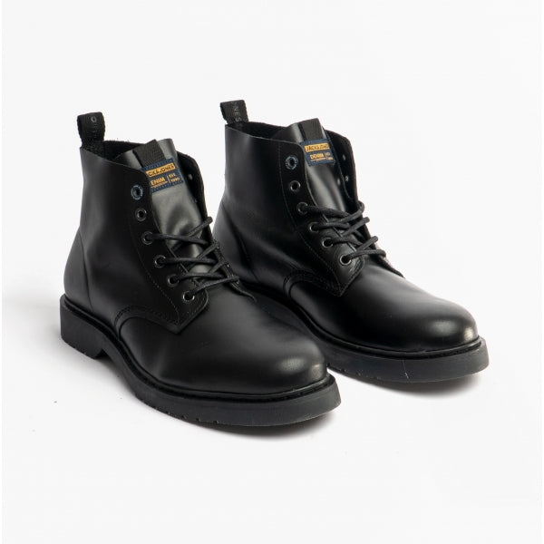 Jack & Jones HASTINGS Mens Leather Boots Anthracite
