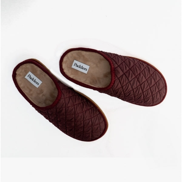 Padders THETIS Womens (2E Fit) Mule Slippers Bordo
