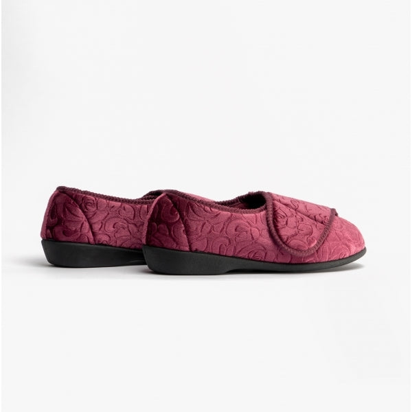 Jo & Joe DOREEN Womens Touch Fasten Slippers Heather