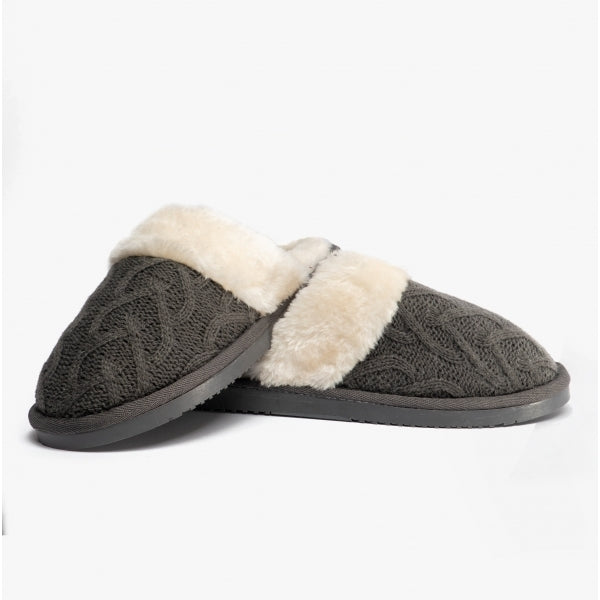 Jo & Joe MEGAN Womens Mule Slippers Grey