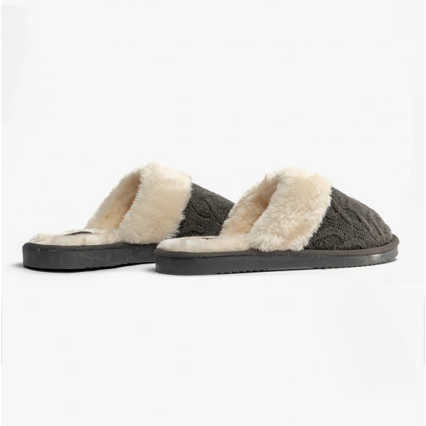 Jo & Joe MEGAN Womens Mule Slippers Grey