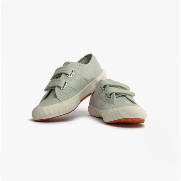 Superga 2754 JSTRAP CLASSIC Kids Canvas Trainers Green