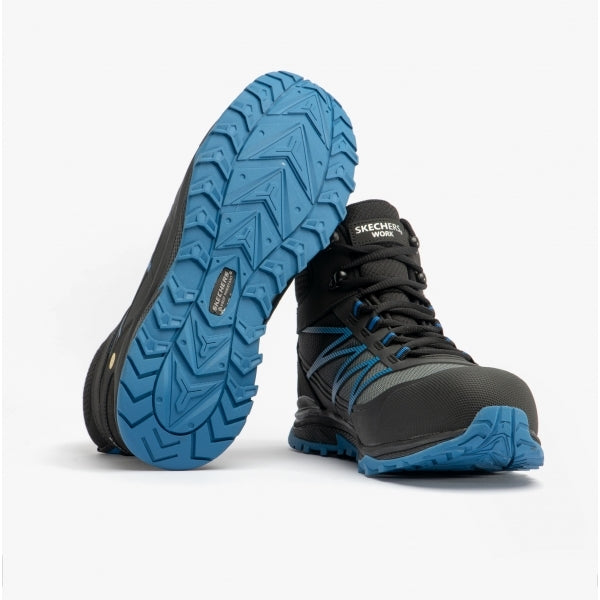 Skechers Work 200047EC PUXAL - FIRMLE Mens Safety Boots Black Blue