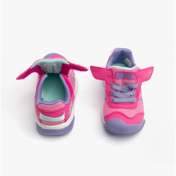 Skechers 302820N/HPLV MIGHTY TOES - SOLE STEPPERS Girls Trainers Hot Pink/Lavender