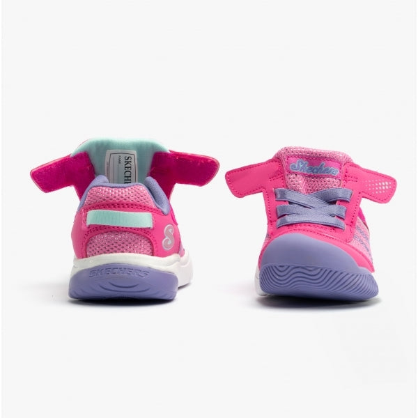 Skechers 302820N/HPLV MIGHTY TOES - SOLE STEPPERS Girls Trainers Hot Pink/Lavender