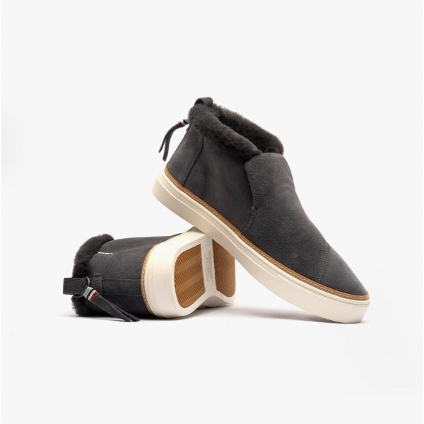 TOMS PAXTON Womens Suede Slip On Dark Grey