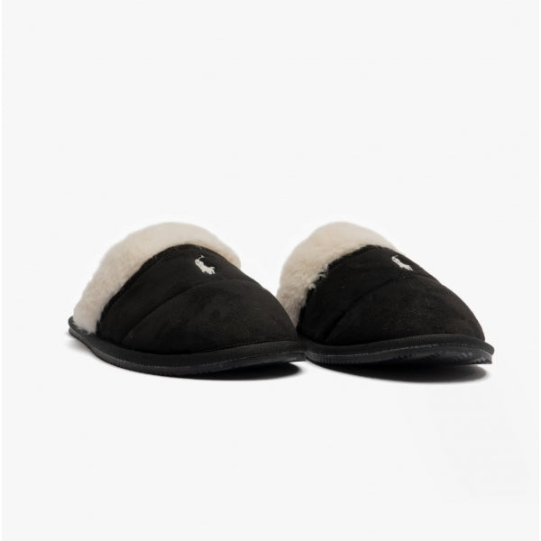 Polo Ralph Lauren KELCIE Womens Mule Slippers Black/White