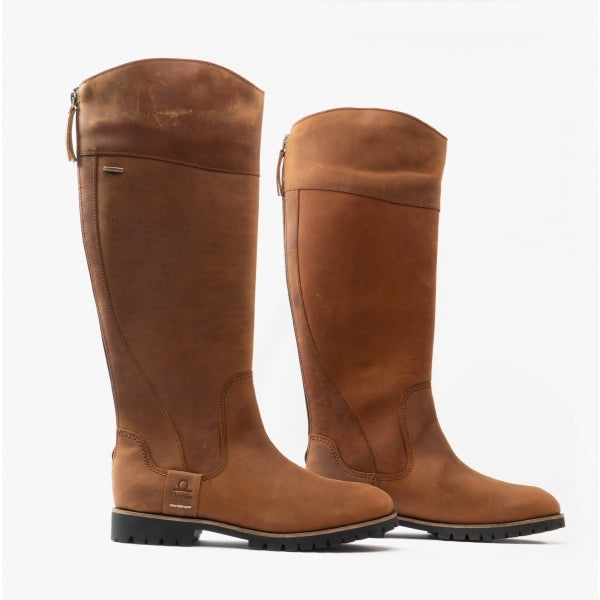 Chatham GATCOMBE Womens Leather Knee Length Waterproof Boots Walnut