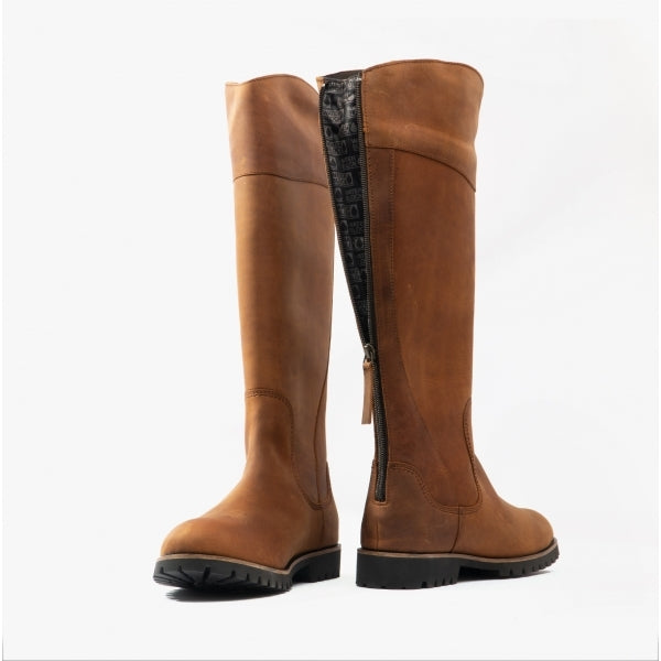 Chatham GATCOMBE Womens Leather Knee Length Waterproof Boots Walnut