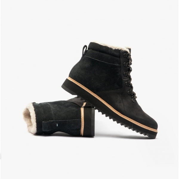 TOMS MOJAVE Womens Suede Waterproof Boots Black