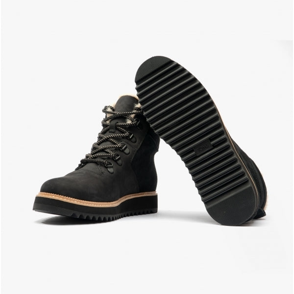 TOMS MOJAVE Womens Suede Waterproof Boots Black