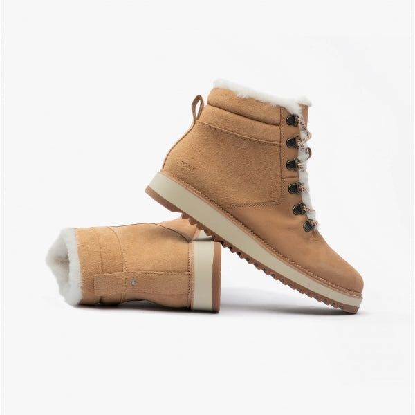 TOMS MOJAVE Womens Suede Waterproof Boots Brown