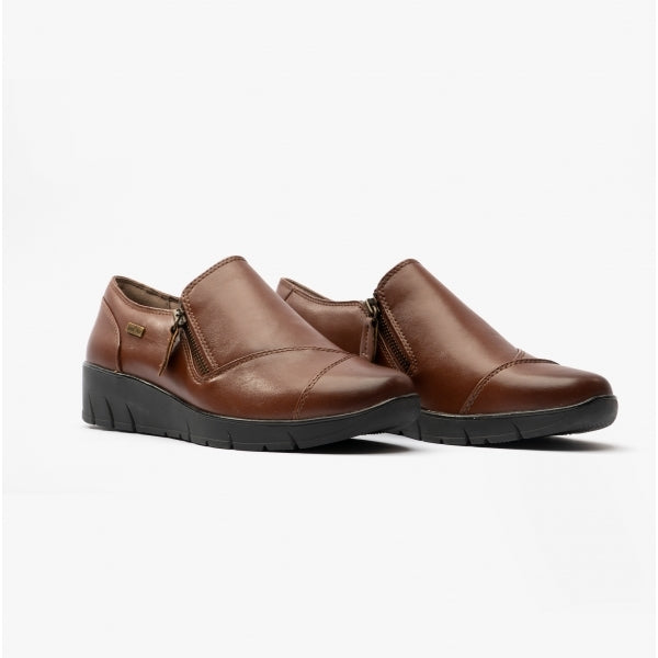 Jana 24660-29-305 Womens Leather Shoes Brown