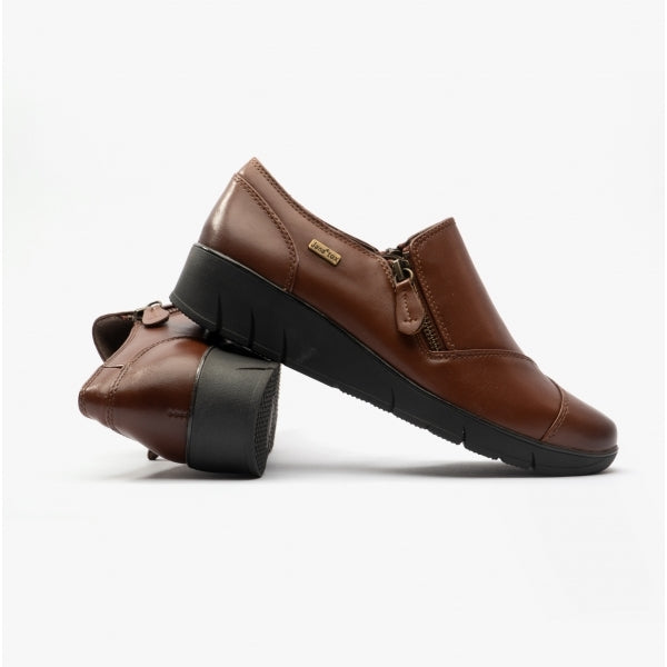 Jana 24660-29-305 Womens Leather Shoes Brown