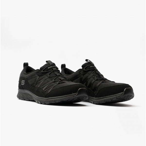 Skechers 104281/BBK GRATIS SPORT-LIVE GOLDEN Womens Slip-On Trainers Black