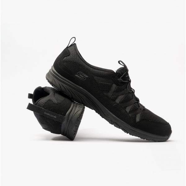 Skechers 104281/BBK GRATIS SPORT-LIVE GOLDEN Womens Slip-On Trainers Black