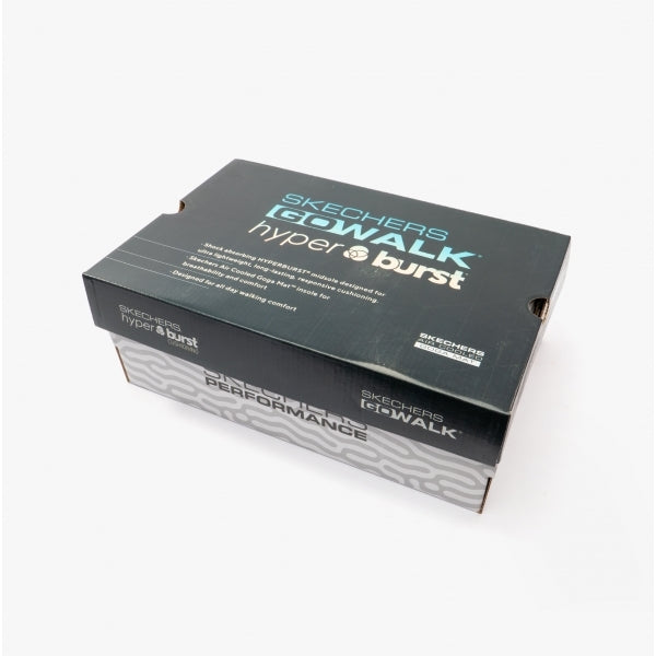 Skechers 124578/BKPK GO WALK HYPER BURST Womens Lace-Up Trainers Black/Pink