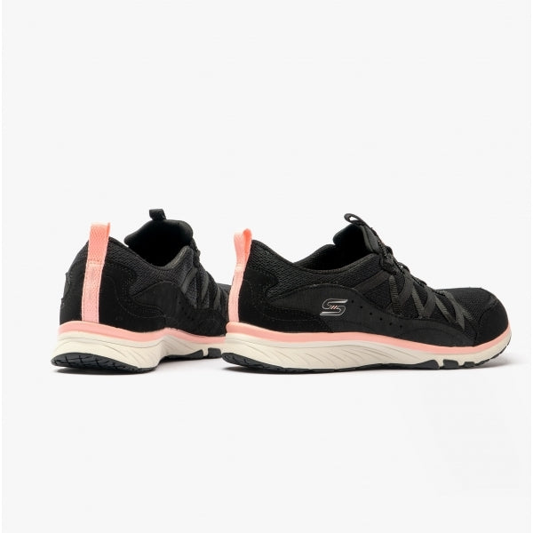 Skechers 104281/BKW GRATIS SPORT-LIVE GOLDEN Womens Bungee-Lace Trainers Black/White