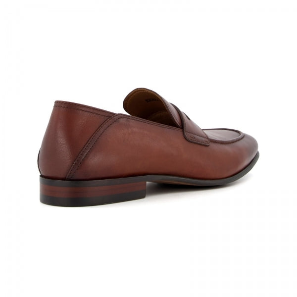 Dune London SYNC Mens Leather Loafers Tan